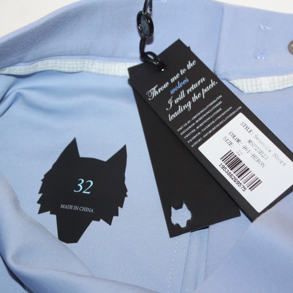 $148 Greyson Golf Mens Size 32 Sequoia Shorts Stretch Heron Blue Butter Soft - Picture 8 of 11